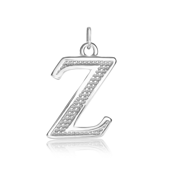 ITI NYC Pro Caption Bold with Beaded Design in Sterling Silver (15mm) (100% Polished with Bail)