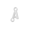 Block Initials with Two Jump Rings in Sterling Silver (6.00 mm)