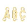 Block Initials with Two Jump Rings in 14K Gold (6.00 mm)
