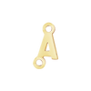Block Initials with Two Jump Rings in 14K Gold (6.00 mm)