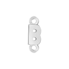 Block Initials with Two Jump Rings in Sterling Silver (6.00 mm)