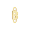 Block Initials with Two Jump Rings in 14K Gold (6.00 mm)