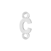 Block Initials with Two Jump Rings in Sterling Silver (6.00 mm)