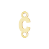 Block Initials with Two Jump Rings in 14K Gold (6.00 mm)