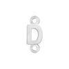 Block Initials with Two Jump Rings in Sterling Silver (6.00 mm)