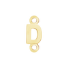 Block Initials with Two Jump Rings in 14K Gold (6.00 mm)
