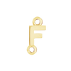 Block Initials with Two Jump Rings in 14K Gold (6.00 mm)