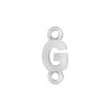 Block Initials with Two Jump Rings in Sterling Silver (6.00 mm)