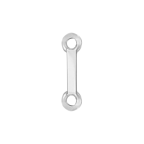 Block Initials with Two Jump Rings in Sterling Silver (6.00 mm)