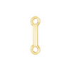 Block Initials with Two Jump Rings in 14K Gold (6.00 mm)