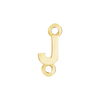 Block Initials with Two Jump Rings in 14K Gold (6.00 mm)