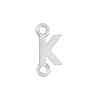 Block Initials with Two Jump Rings in Sterling Silver (6.00 mm)