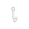 Block Initials with Two Jump Rings in Sterling Silver (6.00 mm)