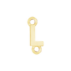 Block Initials with Two Jump Rings in 14K Gold (6.00 mm)