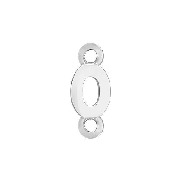 Block Initials with Two Jump Rings in 14K Gold (6.00 mm)