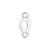 Block Initials with Two Jump Rings in Sterling Silver (6.00 mm)
