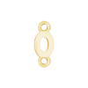 Block Initials with Two Jump Rings in 14K Gold (6.00 mm)