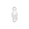 Block Initials with Two Jump Rings in Sterling Silver (6.00 mm)