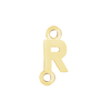 Block Initials with Two Jump Rings in 14K Gold (6.00 mm)