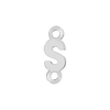 Block Initials with Two Jump Rings in Sterling Silver (6.00 mm)