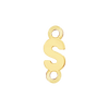 Block Initials with Two Jump Rings in 14K Gold (6.00 mm)