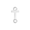 Block Initials with Two Jump Rings in Sterling Silver (6.00 mm)