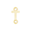 Block Initials with Two Jump Rings in 14K Gold (6.00 mm)