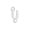 Block Initials with Two Jump Rings in Sterling Silver (6.00 mm)