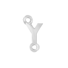 Block Initials with Two Jump Rings in Sterling Silver (6.00 mm)