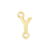Block Initials with Two Jump Rings in 14K Gold (6.00 mm)