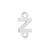 Block Initials with Two Jump Rings in Sterling Silver (6.00 mm)