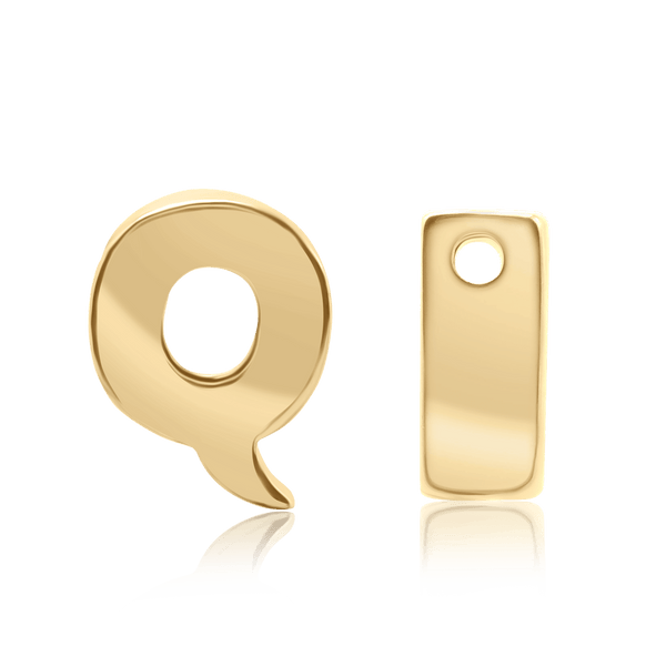 ITI NYC Campton Extra Bold Slider in 14K Gold (Hole:1mm) (6mm) (100% Polished)