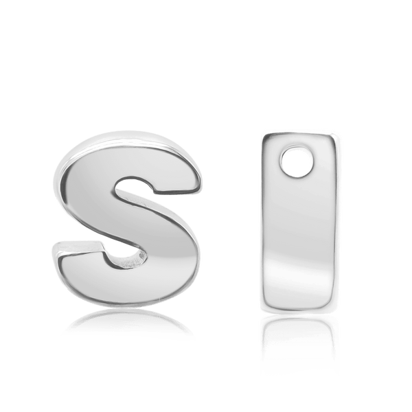 ITI NYC Campton Extra Bold Slider in Sterling Silver (Hole:1mm) (6mm) (100% Polished)