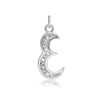 ITI NYC Fancy Pro Caption in Sterling Silver (16mm) (100% Polished with Bail - Includes CZs)