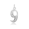 ITI NYC Fancy Pro Caption in Sterling Silver (16mm) (100% Polished with Bail - Includes CZs)