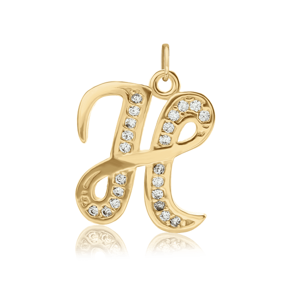 ITI NYC Fancy Pro Caption in Sterling Silver (16mm) (100% Polished with Bail - Includes CZs)