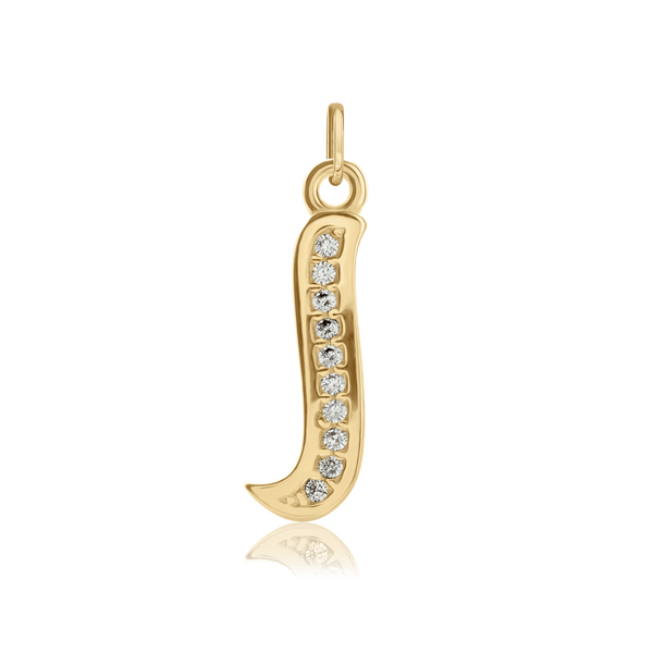ITI NYC Fancy Pro Caption in Sterling Silver (16mm) (100% Polished with Bail - Includes CZs)