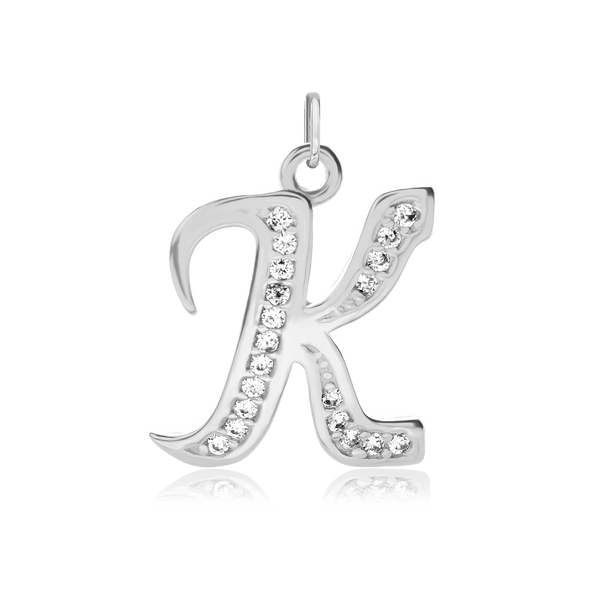 ITI NYC Fancy Pro Caption in Sterling Silver (16mm) (100% Polished with Bail - Includes CZs)