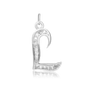 ITI NYC Fancy Pro Caption in Sterling Silver (16mm) (100% Polished with Bail - Includes CZs)