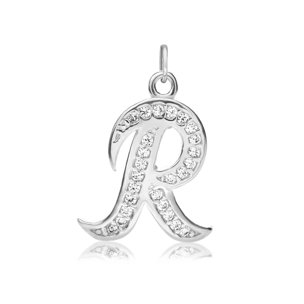 ITI NYC Fancy Pro Caption in Sterling Silver (16mm) (100% Polished with Bail - Includes CZs)