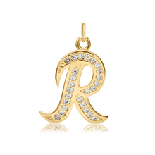 Load image into Gallery viewer, ITI NYC Fancy Pro Caption in Sterling Silver (16mm) (100% Polished with Bail - Includes CZs)
