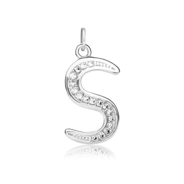ITI NYC Fancy Pro Caption in Sterling Silver (16mm) (100% Polished with Bail - Includes CZs)