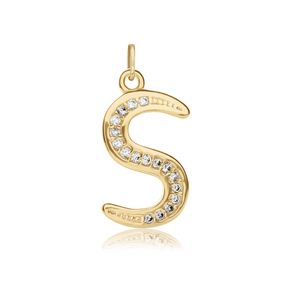 ITI NYC Fancy Pro Caption in Sterling Silver (16mm) (100% Polished with Bail - Includes CZs)