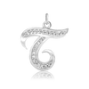ITI NYC Fancy Pro Caption in Sterling Silver (16mm) (100% Polished with Bail - Includes CZs)