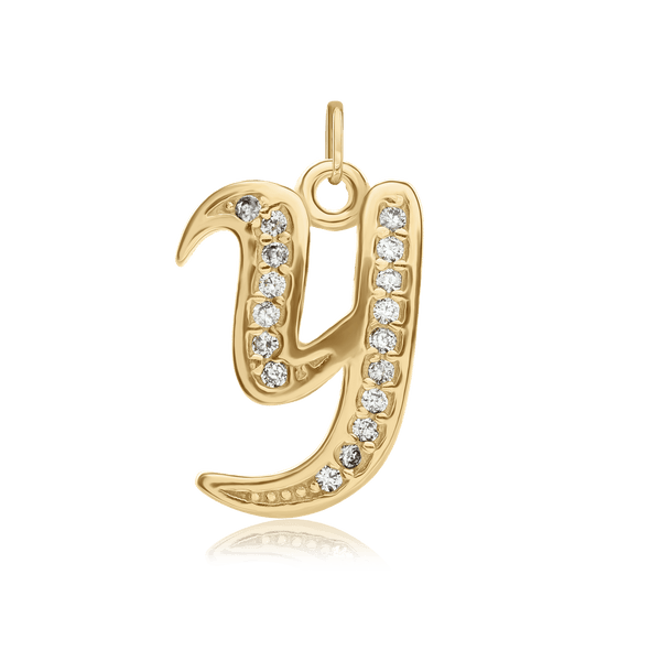 ITI NYC Fancy Pro Caption in Sterling Silver (16mm) (100% Polished with Bail - Includes CZs)