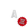 Block Initials in Sterling Silver (4.50 mm)