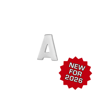 Block Initials in Sterling Silver (4.50 mm)
