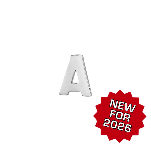 Block Initials in Sterling Silver (4.50 mm)