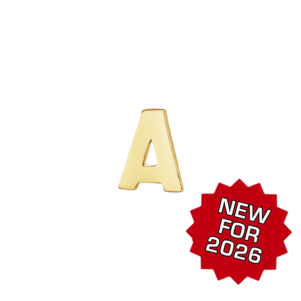 Block Initials in 14K Gold (4.50 mm)