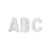 Block Initials in Sterling Silver (4.50 mm)